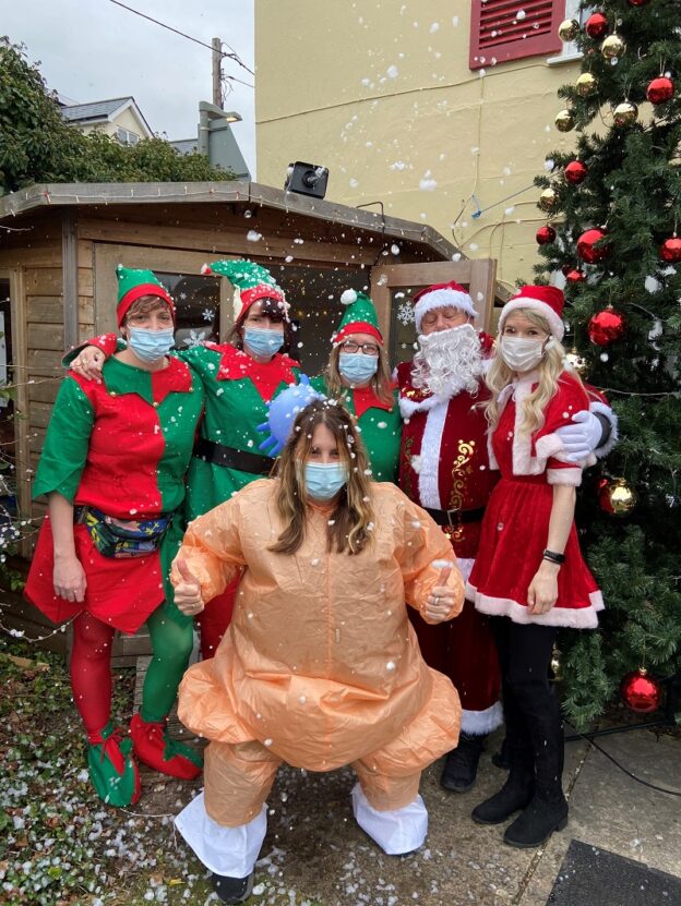 Seaton staff at Christmas extravaganza