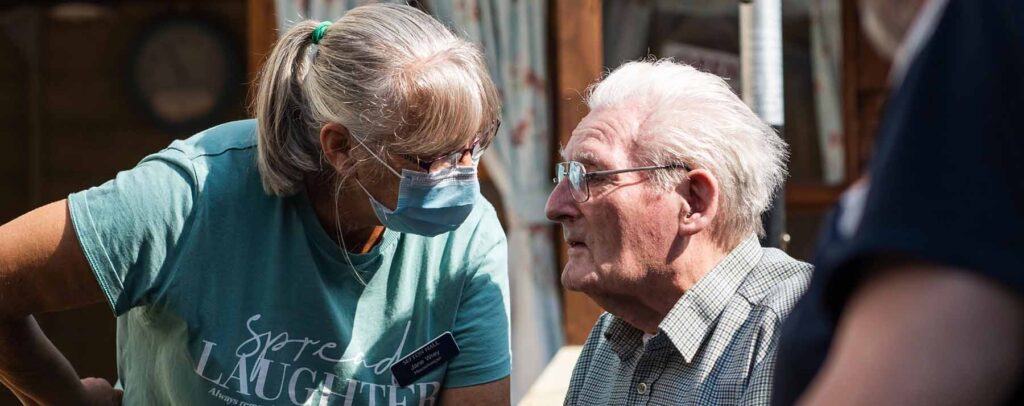 Care nurse with Sefton Hall resident