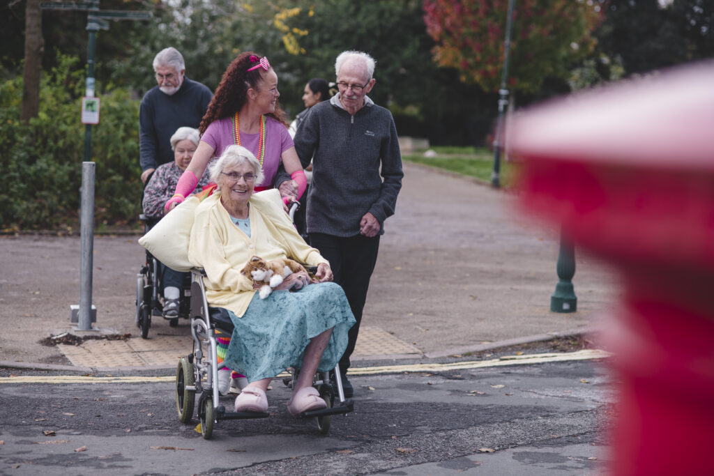 Residents at Parkwood House enjoy some time at Devonport Park