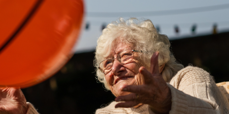 resident throwing a ball
