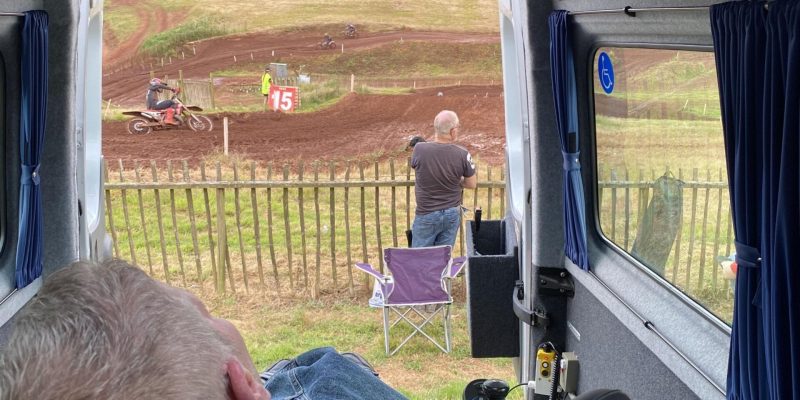 Nigel Fay former motocross racer watches the Patchquick Trophy tournament at Exminster