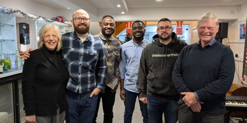 Southern Healthcare nurses celebrate completing their diploma. Margot Whittaker with Phillip Adams, Francis Agyei, Philip Yeboah, Cosmin Lupoi and Geoffrey Cox
